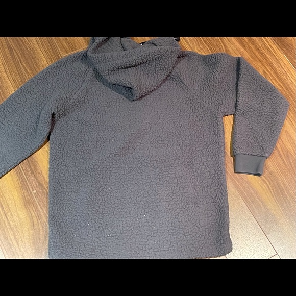 Pink by Victoria Secret grey fuzzy quarter zip sweater size XS - Picture 6 of 6